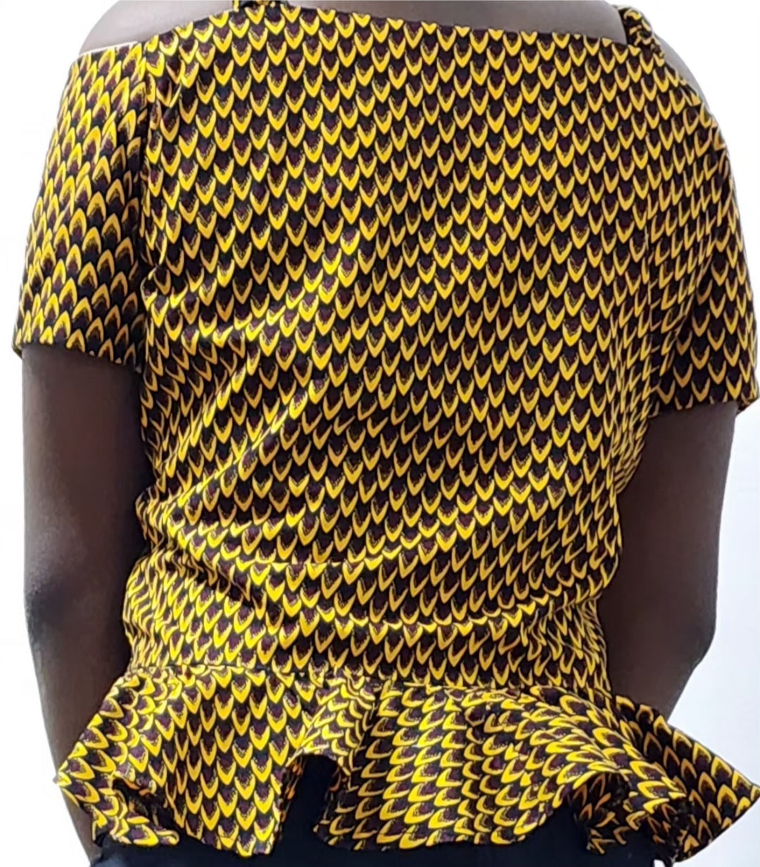 Print Peplum Blouse