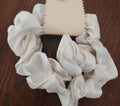 Ivory Silk Hair Scrunchie